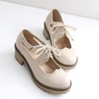 Lace-up Cutout Brogue Shoes