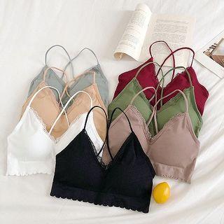 Plain Lace-up Cross Strap Tube Top