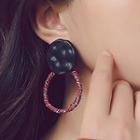 Plaid Hoop Earring