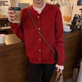 Lace-cuff Cardigan