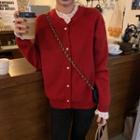 Lace-cuff Cardigan