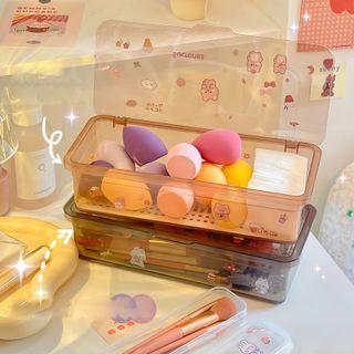 Transparent Plastic Makeup Brush Case