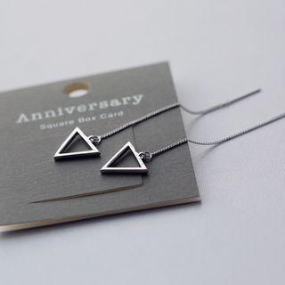Triangle Sterling Silver Threader Earrings