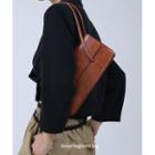 Flap Pleather Shoulder Bag Brown - One Size