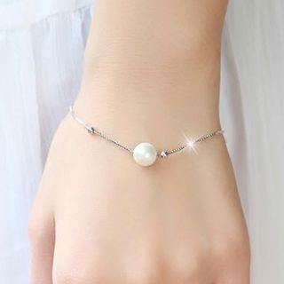 S925 Silver Faux Pearl Bracelet
