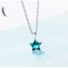 Faux Crystal Star Pendant Necklace As Shown In Figure - One Size