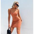 Spaghetti Strap Leopard Mini Dress
