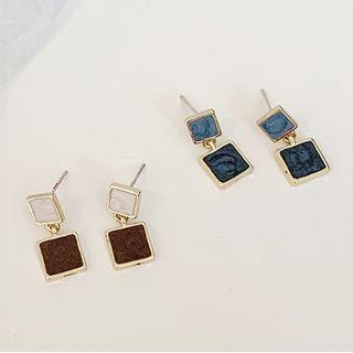 Alloy Square Glaze Dangle Earring