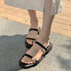 Double-strap Heeled Sandals