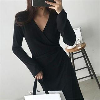 Midi Surplice-wrap Dress