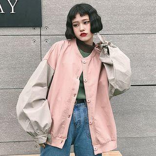 Color Panel Loose Fit Jacket