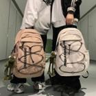 Lettering Drawcord Backpack