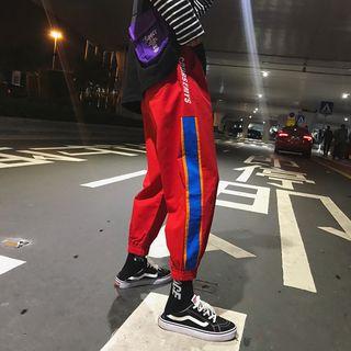 Colored Panel Cropped Sweatpants