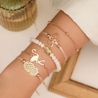 Pendant Bracelet Set 01 - 11070 - Gold - One Size