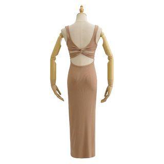 Cutout-back Maxi Bodycon Tank Dress
