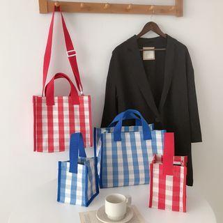 Gingham Crossbody Bag / Lunch Bag