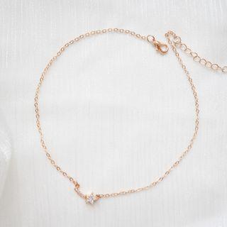 Rhinestone Star Necklace Meteor Necklace - Gold - One Size