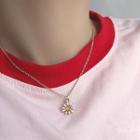 Glaze Flower Pendant Necklace Daisy - One Size
