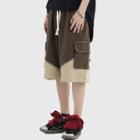 Two-tone Distressed Cargo Shorts