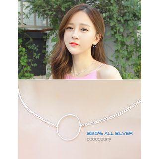 Circle Silver Necklace