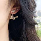 Alloy Star Swing Earring 1 Pair - As Shown In Figure - One Size