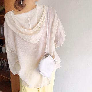 Hooded Balloon-sleeve Shirt