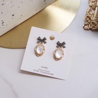 Bow Gemstone Dangle Earring