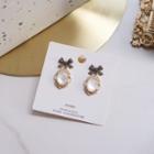 Bow Gemstone Dangle Earring