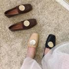 Disc-accent Two-way Loafers