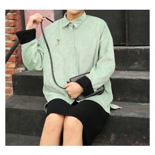 Corduroy Embroidered Shirt