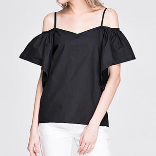 Frilled Off-shoulder Blouse