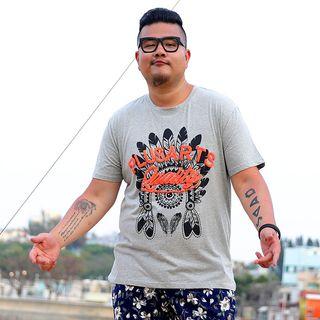 Short-sleeve Print Lettering T-shirt