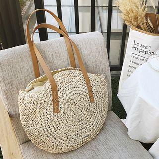 Straw Round Handbag