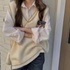 V-neck Sweatshirt / Plain Shirt