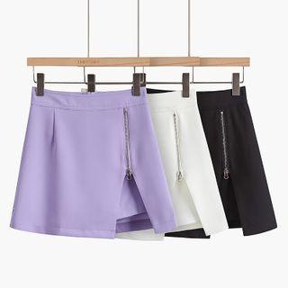 Zip Mini A-line Skort