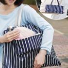 Striped Foldable Tote Bag As Shown In Figure - One Size