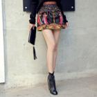 Print Mini Skirt