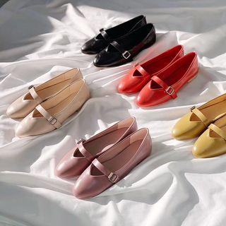 Colored Mary-jane Flats