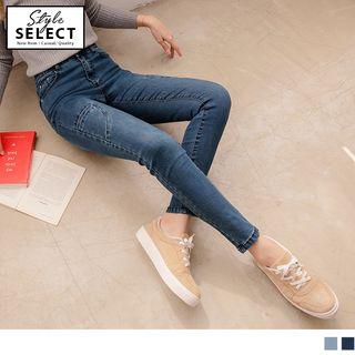 Washed Ankle Length Jeans