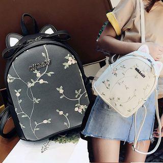 Cat Ear Floral Lace Mini Backpack