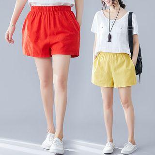 Plain Simple Wide-leg Shorts