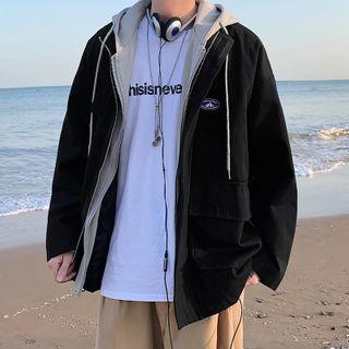 Plain Mock Two Piece Jacket