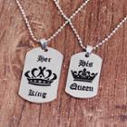 Couples Matching Lettering Necklace