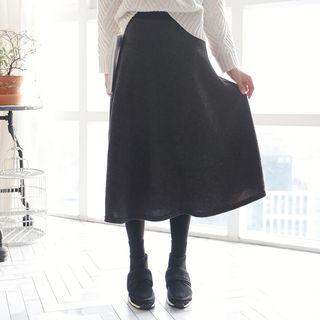 Inset Knit Midi Skirt Leggings