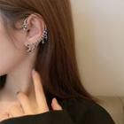 Star Rhinestone Alloy Earring 1 Pc - Left - Silver - One Size