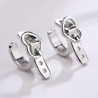 Buckle Sterling Silver Clip-on Earring 1 Pair - Silver - One Size