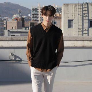 V-neck Boxy-fit Knit Vest