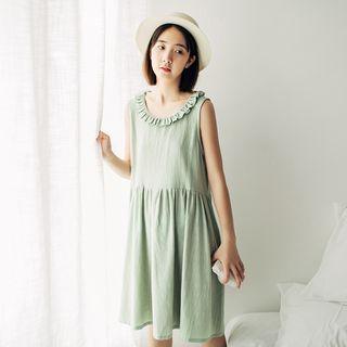 Sleeveless Frill Cutout Dress