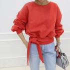 Tie-waist Loose-fit Pullover