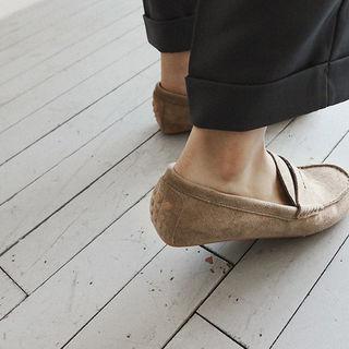 Faux-suede Driving Penny Loafers